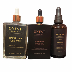 Rapid Hair Growth, Anti Hair Loss, Oud Beard Oil Bundle